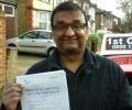 Akhand with Driving test pass certificate